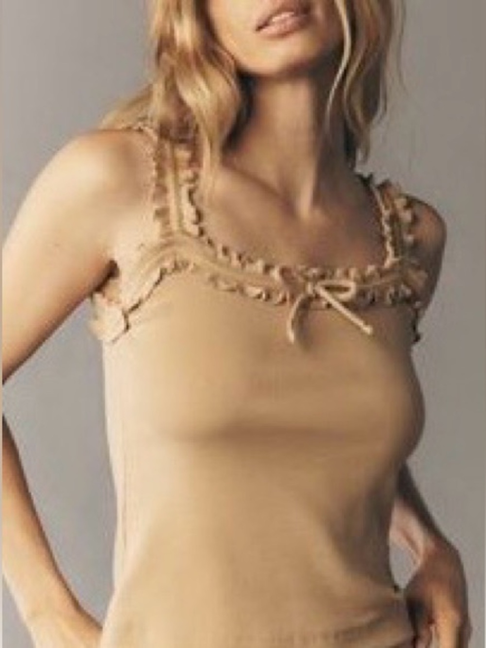 Anthropologie Maeve ruffled cami tank